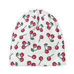 Pixel Cherry Pattern Print Beanie
