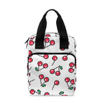 Pixel Cherry Pattern Print Bible Tote Bag