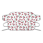 Pixel Cherry Pattern Print Car Windshield Snow Cover