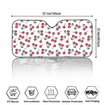 Pixel Cherry Pattern Print Car Windshield Sun Shade