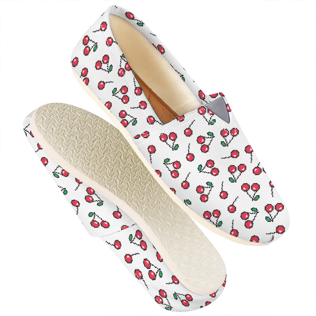 Pixel Cherry Pattern Print Casual Shoes