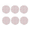 Pixel Cherry Pattern Print Coaster Set