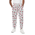 Pixel Cherry Pattern Print Cotton Sweatpants