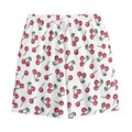 Pixel Cherry Pattern Print Cotton Shorts