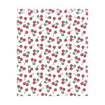 Pixel Cherry Pattern Print Curtain