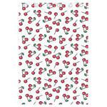 Pixel Cherry Pattern Print Curtain