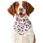 Pixel Cherry Pattern Print Dog Bandana