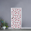 Pixel Cherry Pattern Print Door Sticker