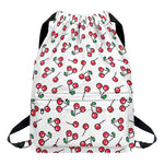 Pixel Cherry Pattern Print Drawstring Backpack