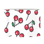 Pixel Cherry Pattern Print Drum Lamp Shade