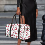Pixel Cherry Pattern Print Duffle Bag