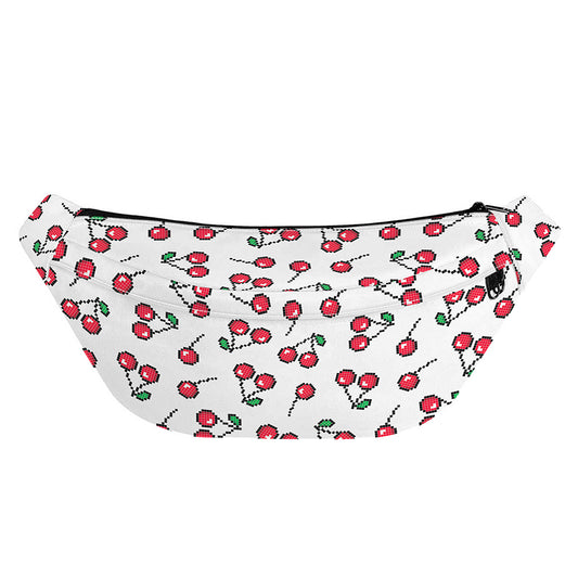 Pixel Cherry Pattern Print Fanny Pack