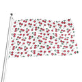 Pixel Cherry Pattern Print Flag