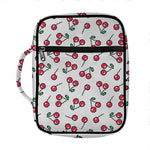 Pixel Cherry Pattern Print Front Pocket Bible Bag