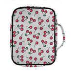 Pixel Cherry Pattern Print Front Pocket Bible Bag