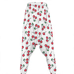 Pixel Cherry Pattern Print Hammer Pants