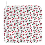 Pixel Cherry Pattern Print Hand Towel