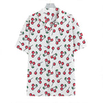 Pixel Cherry Pattern Print Hawaiian Shirt