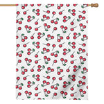 Pixel Cherry Pattern Print House Flag