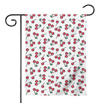 Pixel Cherry Pattern Print House Flag