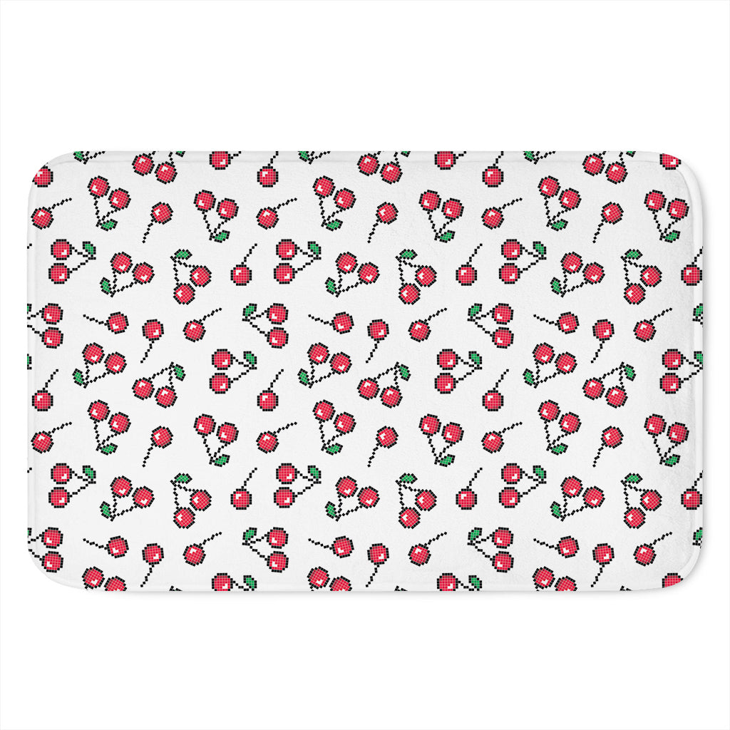 Pixel Cherry Pattern Print Indoor Door Mat