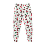 Pixel Cherry Pattern Print Jogger Pants
