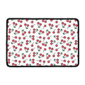Pixel Cherry Pattern Print Kitchen Mat