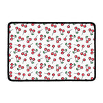 Pixel Cherry Pattern Print Kitchen Mat