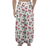 Pixel Cherry Pattern Print Lantern Pants