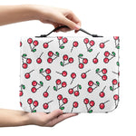 Pixel Cherry Pattern Print Leather Bible Cover