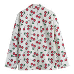 Pixel Cherry Pattern Print Men's Blazer