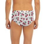 Pixel Cherry Pattern Print Men's Briefs