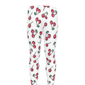 Pixel Cherry Pattern Print Men's Leggings