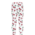 Pixel Cherry Pattern Print Men's leggings