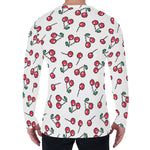 Pixel Cherry Pattern Print Men's Long Sleeve T-Shirt