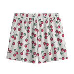 Pixel Cherry Pattern Print Mesh Shorts