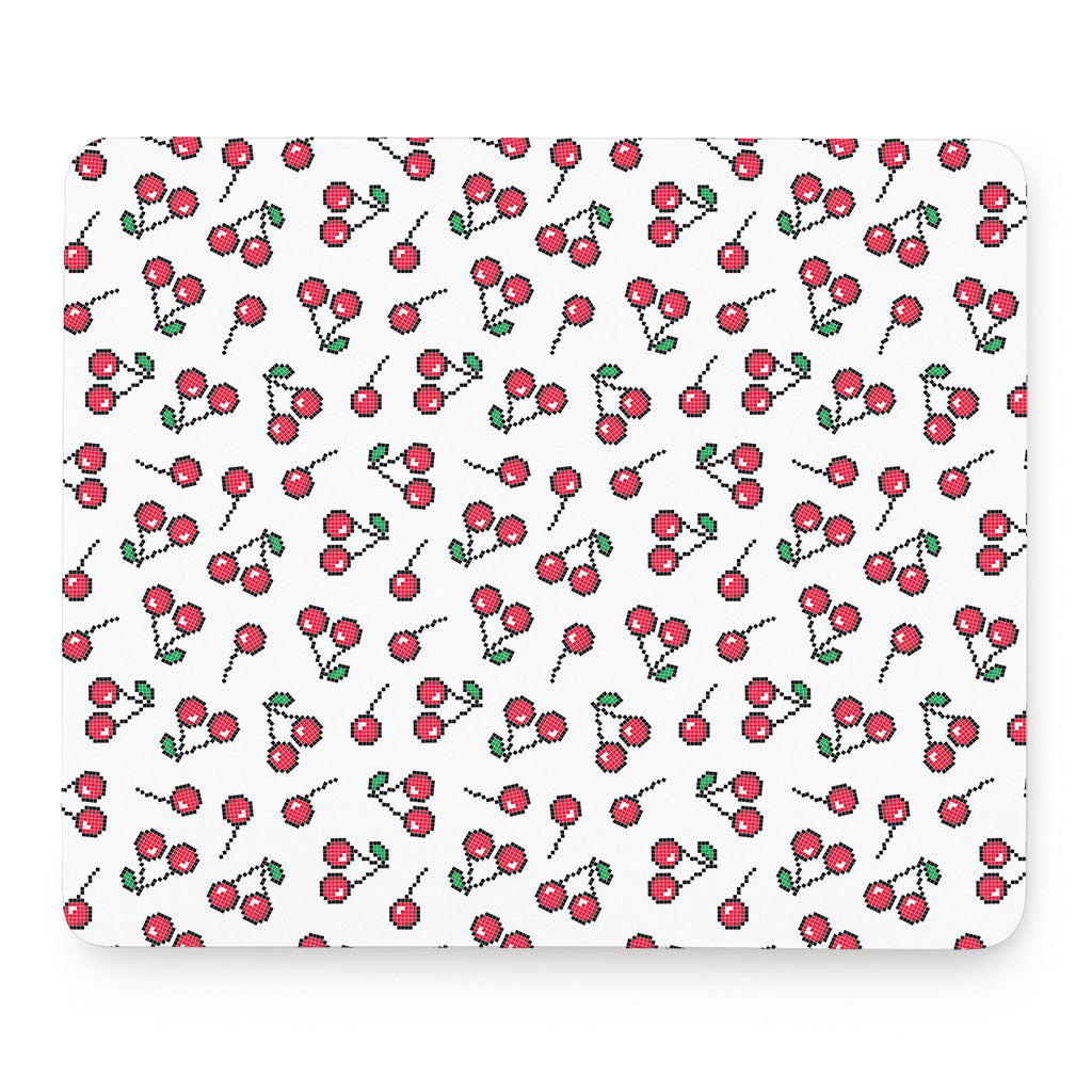 Pixel Cherry Pattern Print Mouse Pad