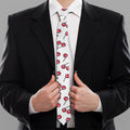 Pixel Cherry Pattern Print Necktie