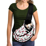Pixel Cherry Pattern Print Pet Sling Carrier