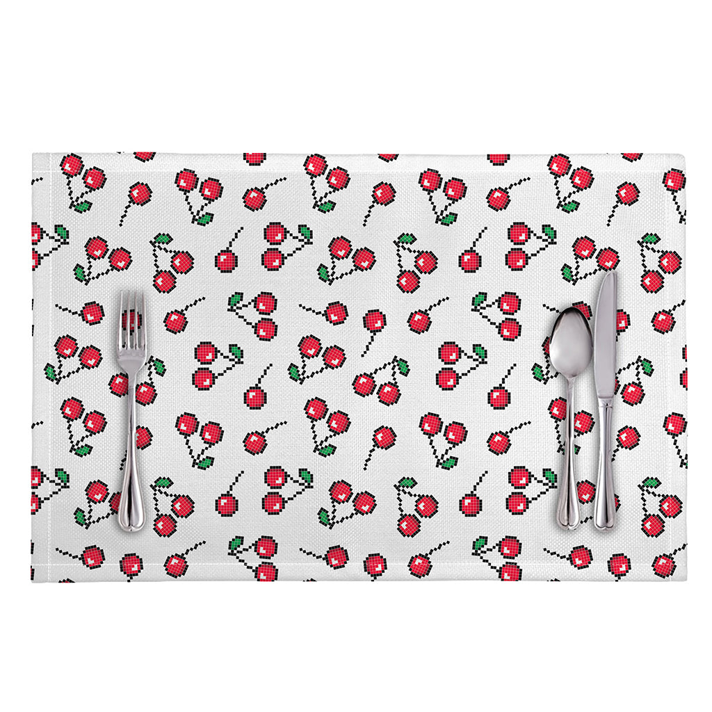 Pixel Cherry Pattern Print Placemat