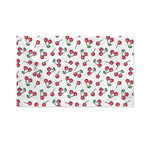 Pixel Cherry Pattern Print Polyester Flag