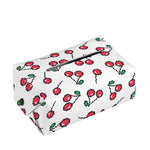 Pixel Cherry Pattern Print Rectangle Tissue Box Cover