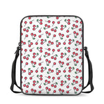 Pixel Cherry Pattern Print Rectangular Crossbody Bag