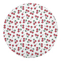 Pixel Cherry Pattern Print Round Blanket
