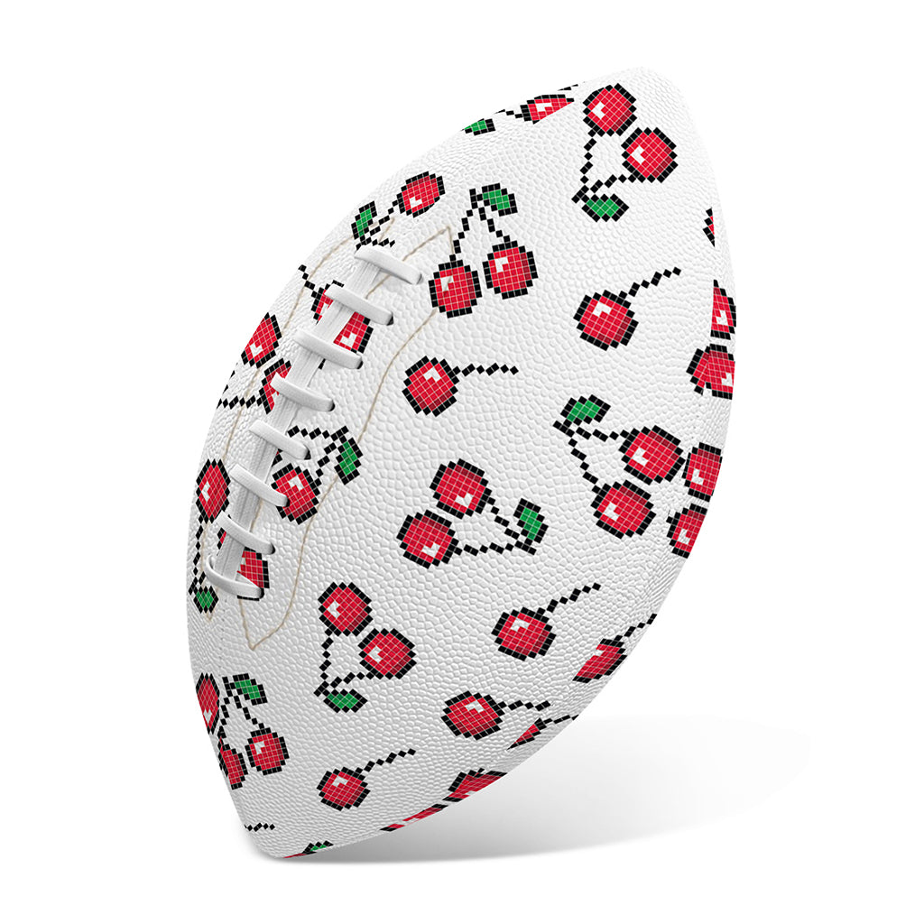Pixel Cherry Pattern Print Rugby Ball