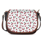 Pixel Cherry Pattern Print Saddle Bag