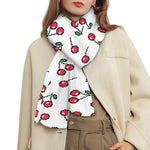 Pixel Cherry Pattern Print Scarf