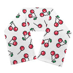 Pixel Cherry Pattern Print Scarf