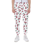 Pixel Cherry Pattern Print Scuba Joggers