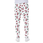 Pixel Cherry Pattern Print Scuba Joggers